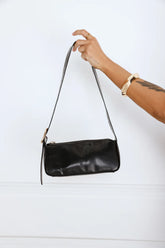 Hailey Shoulder Bag Black Shine